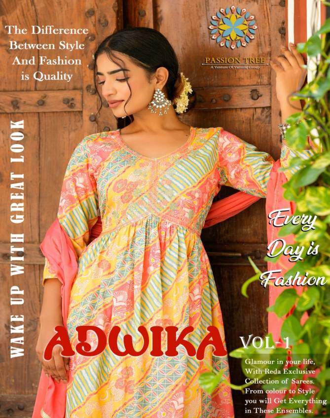 Adwika Vol 1 By Passion Tree Alia Cut Kurti With Bottom Dupatta Catalog
